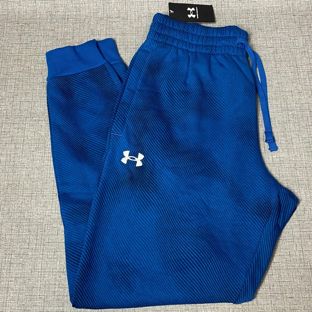 Men’s Blue Under Armour Joggers Fleece NEW
